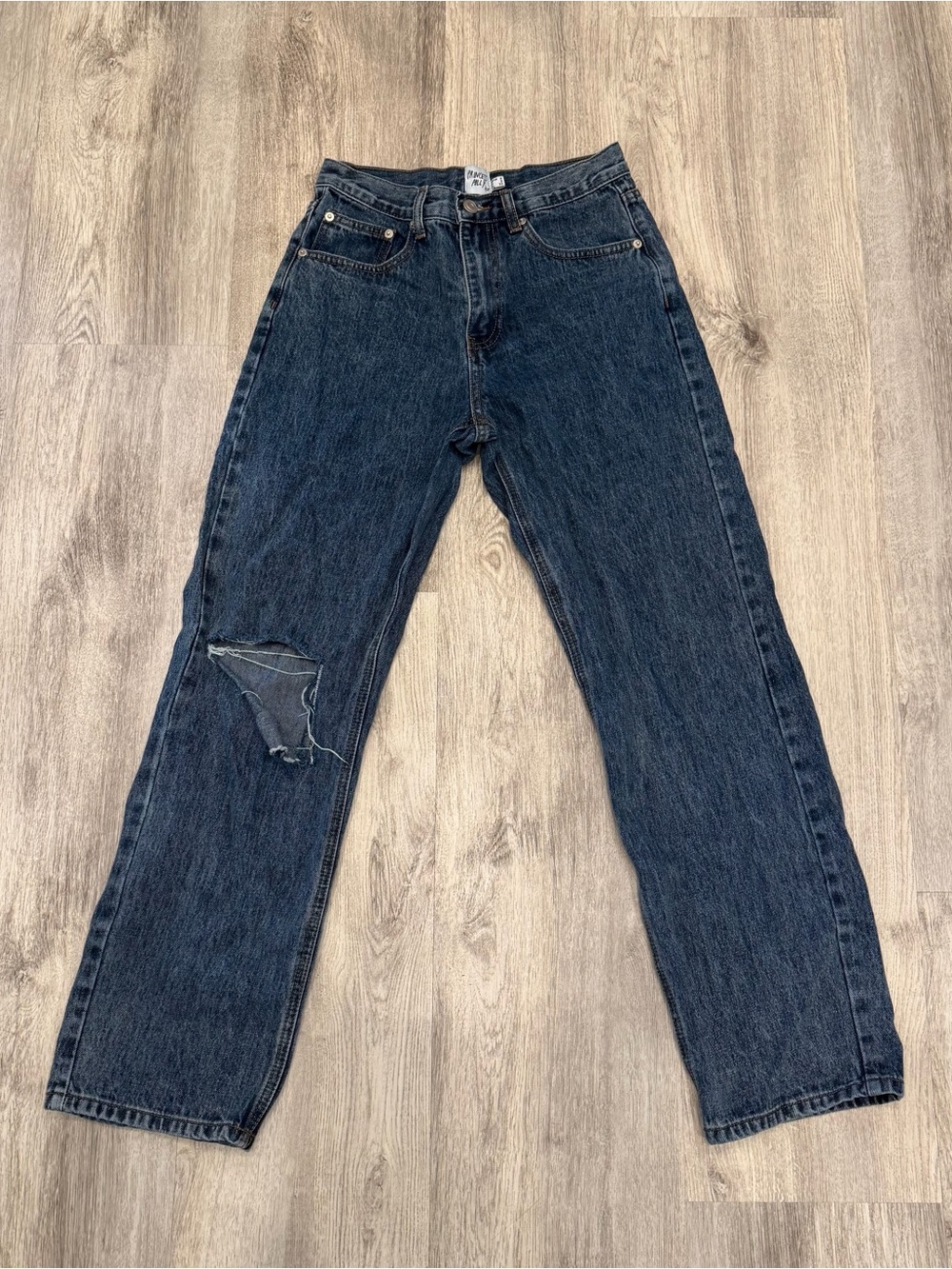 Princess‎ Polly Distressed Straight Leg Jeans Size 2 High Rise Y2K